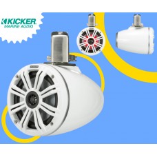 Kicker KA45KMTC65W KM Marine 6.5" (165 mm) Tower Coaxial Speaker System with White LED Grills
